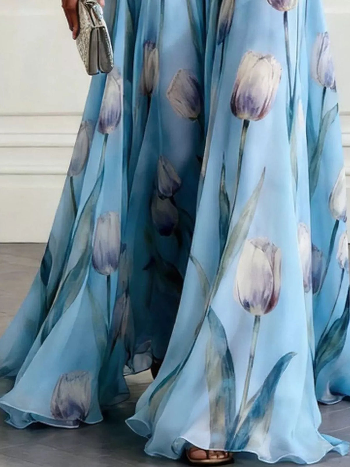Plus Size Sleeveless Floral Maxi Dress