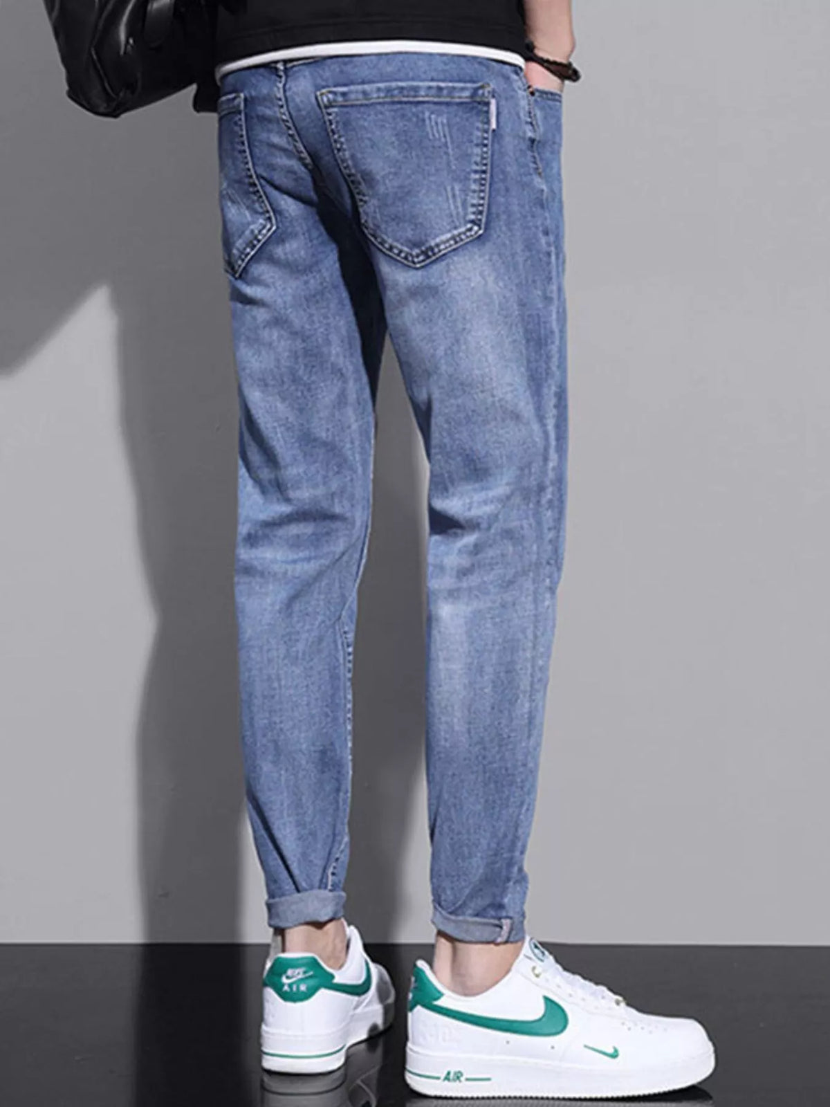 Washed Slim Fit Jeans by True Self