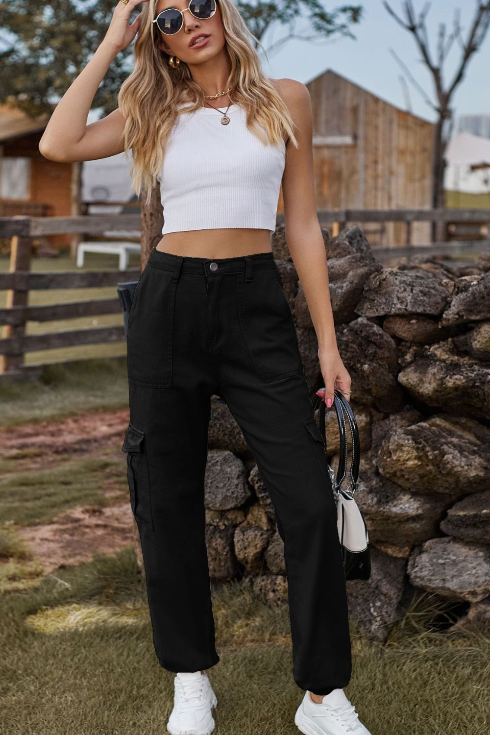 Long Denim Jeans with Pockets by Manny