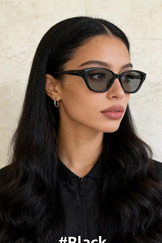 Ilussa Acetate Statement Sunglasses in black and leopard