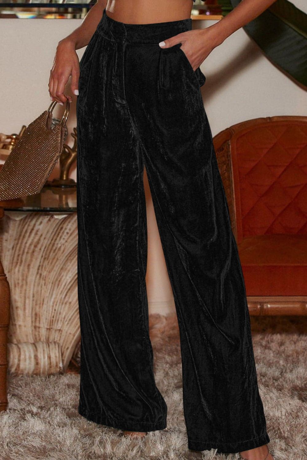 Loose Fit High Waist Pants by MDML