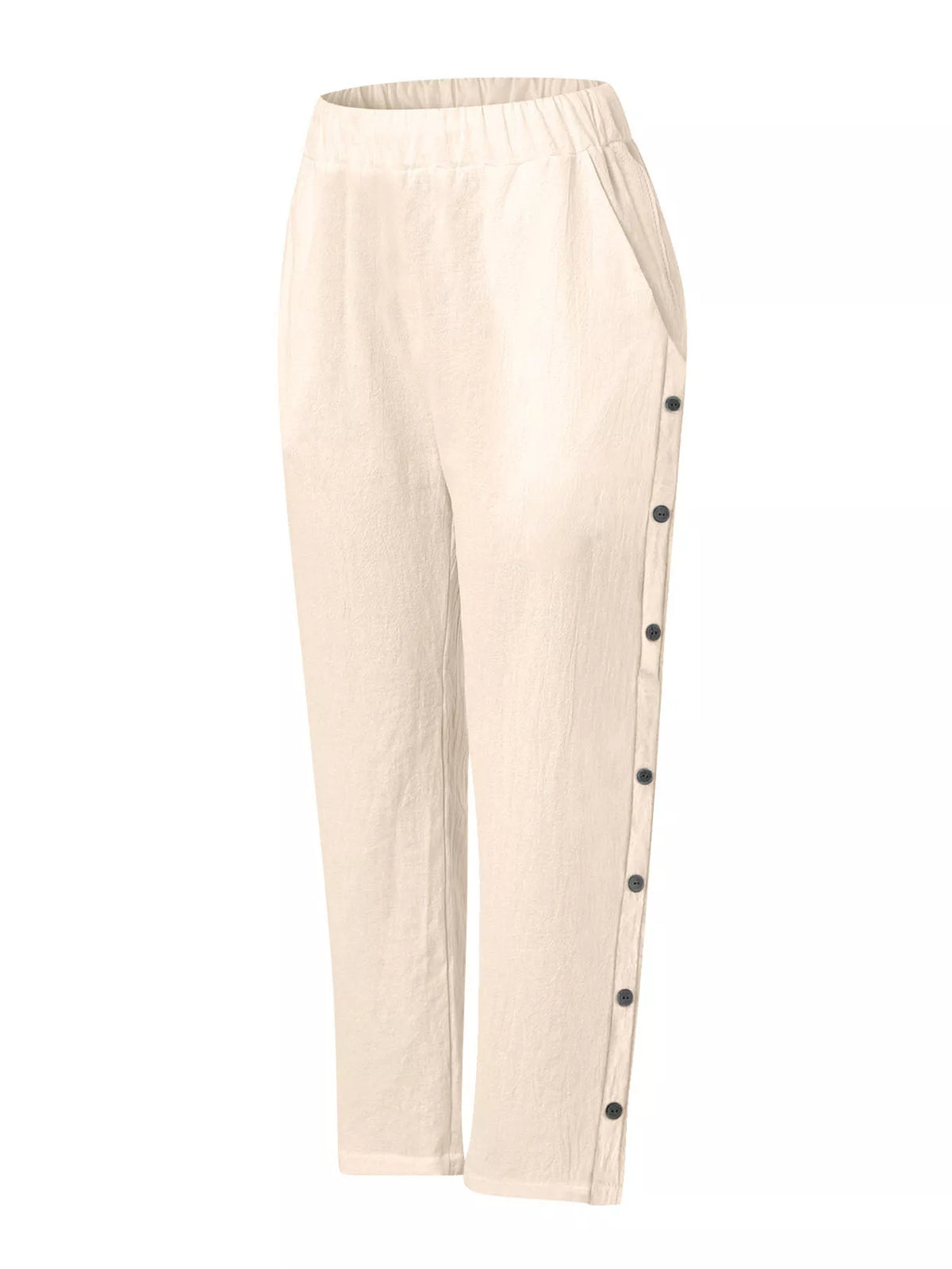Side Button Detail Pants