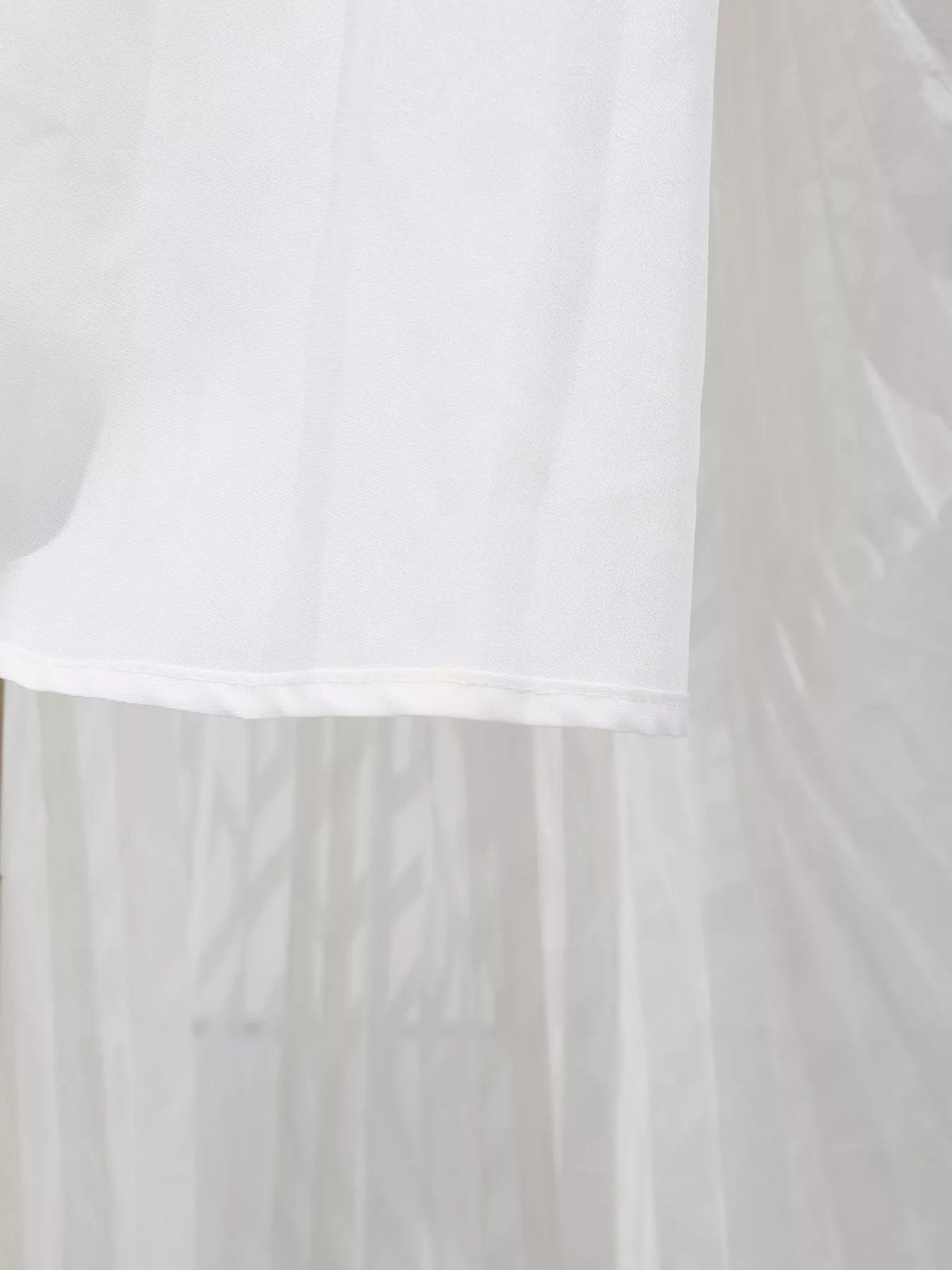 V-Neck Long Sleeve Maxi Dress in White