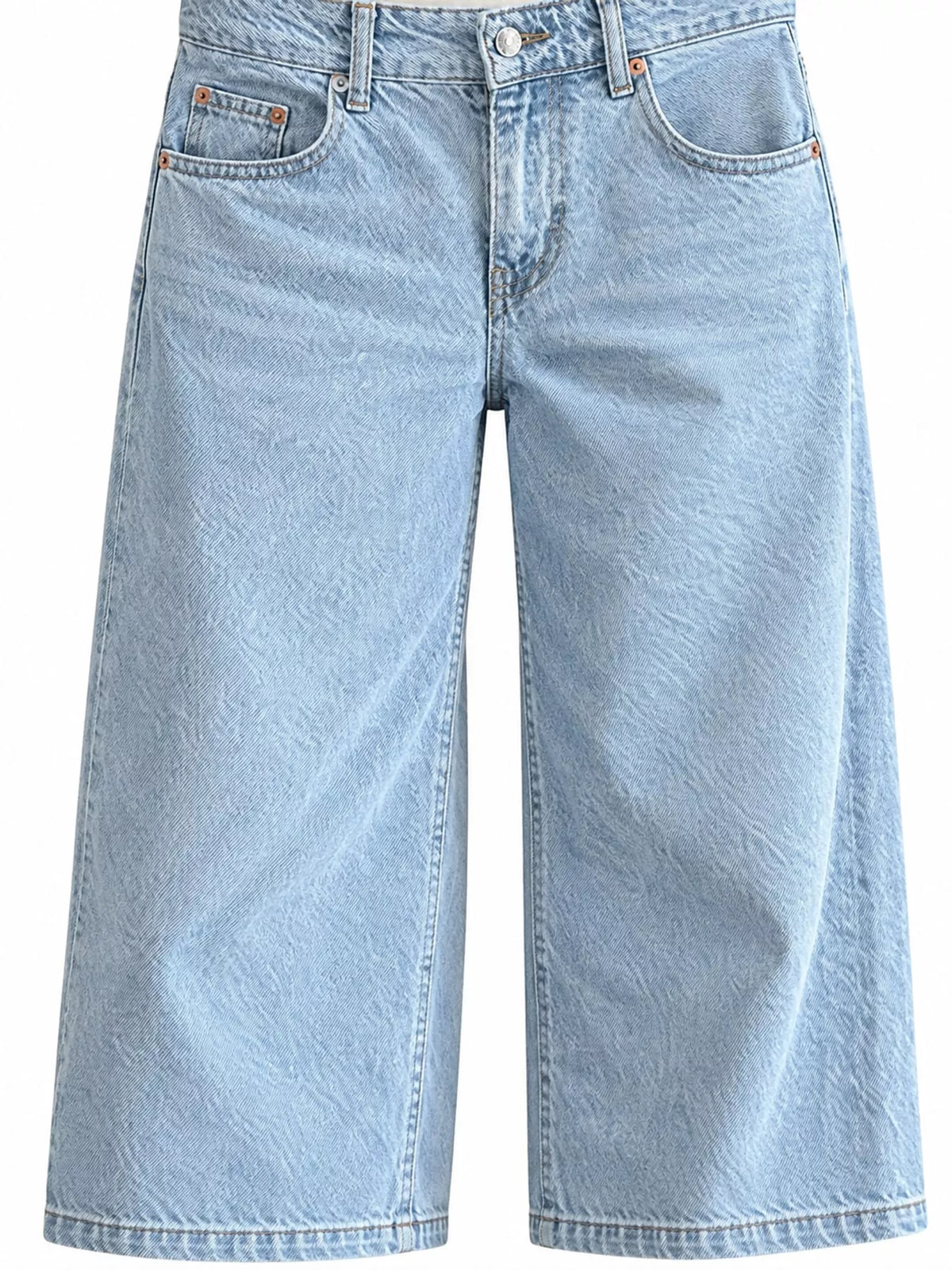 Wide-Leg Vintage Wash Jeans