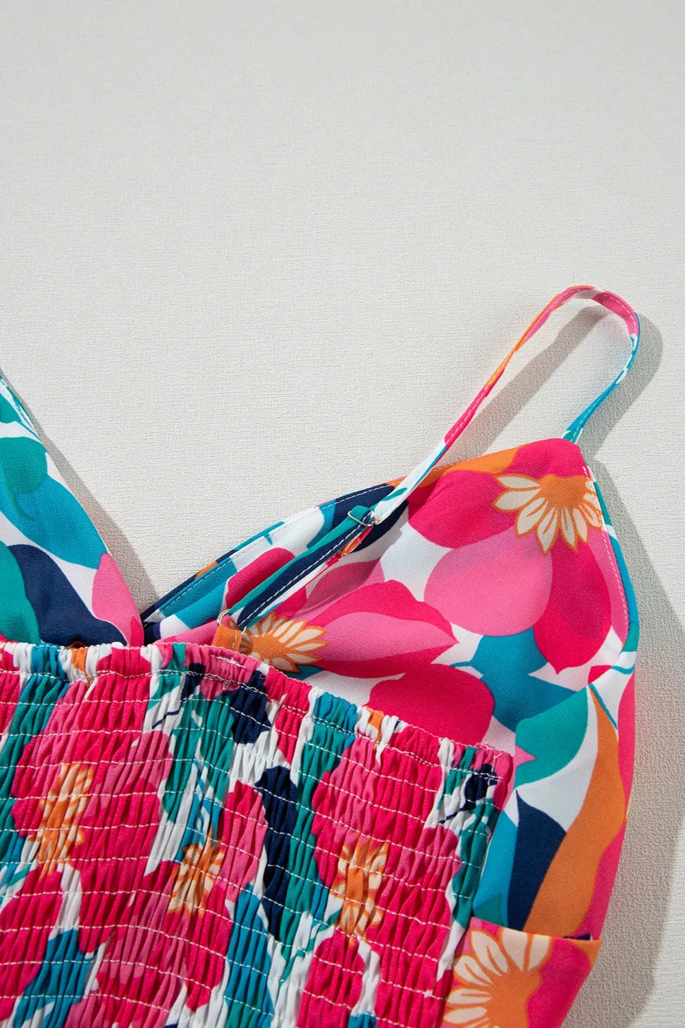 V-Neck Maxi Cami Dress in Floral Print