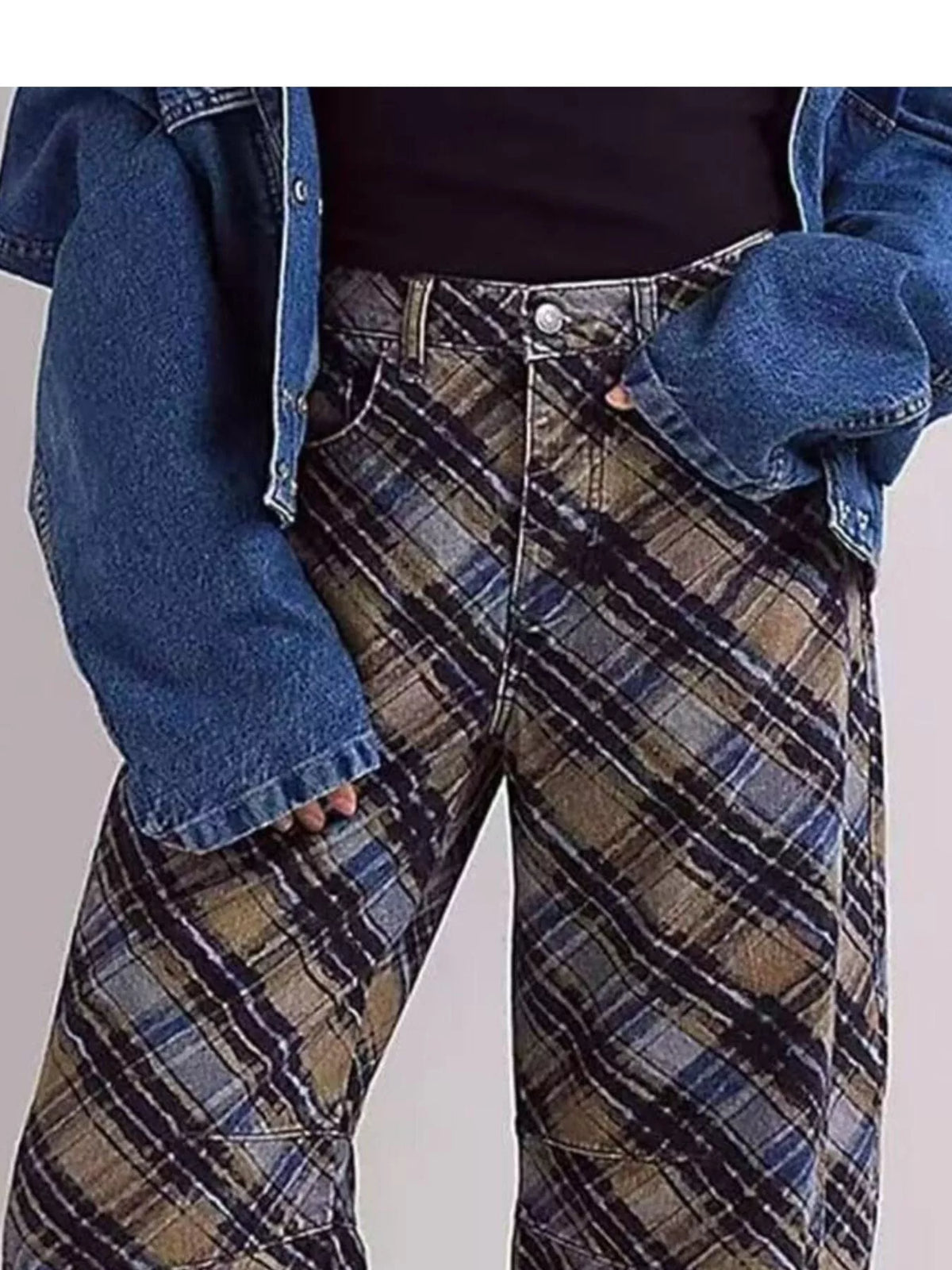Printed Wide Leg Jeans