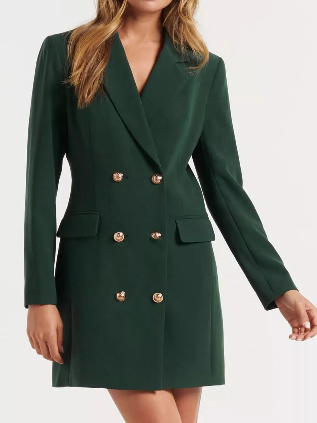 Double-Breasted Blazer Dress
