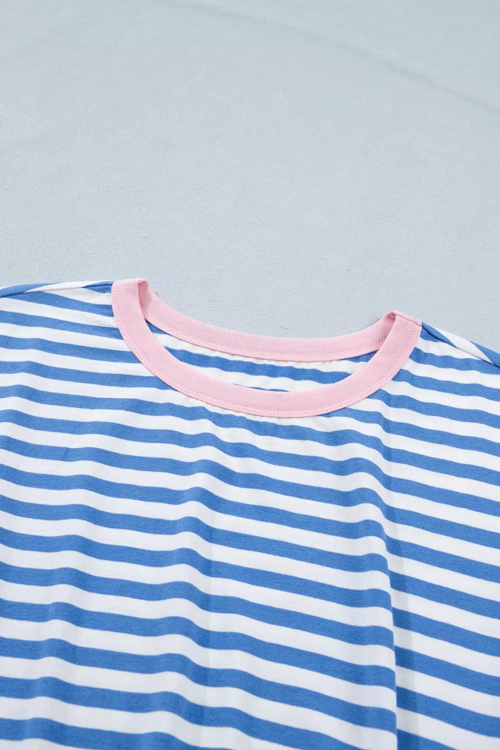 Nautical Stripe Tie Mini Dress in Light Blue