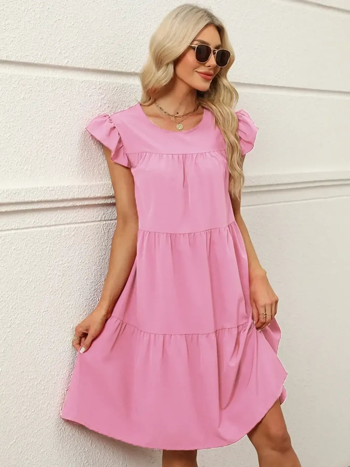 Tiered Ruffle Mini Dress by ArtisticExpression
