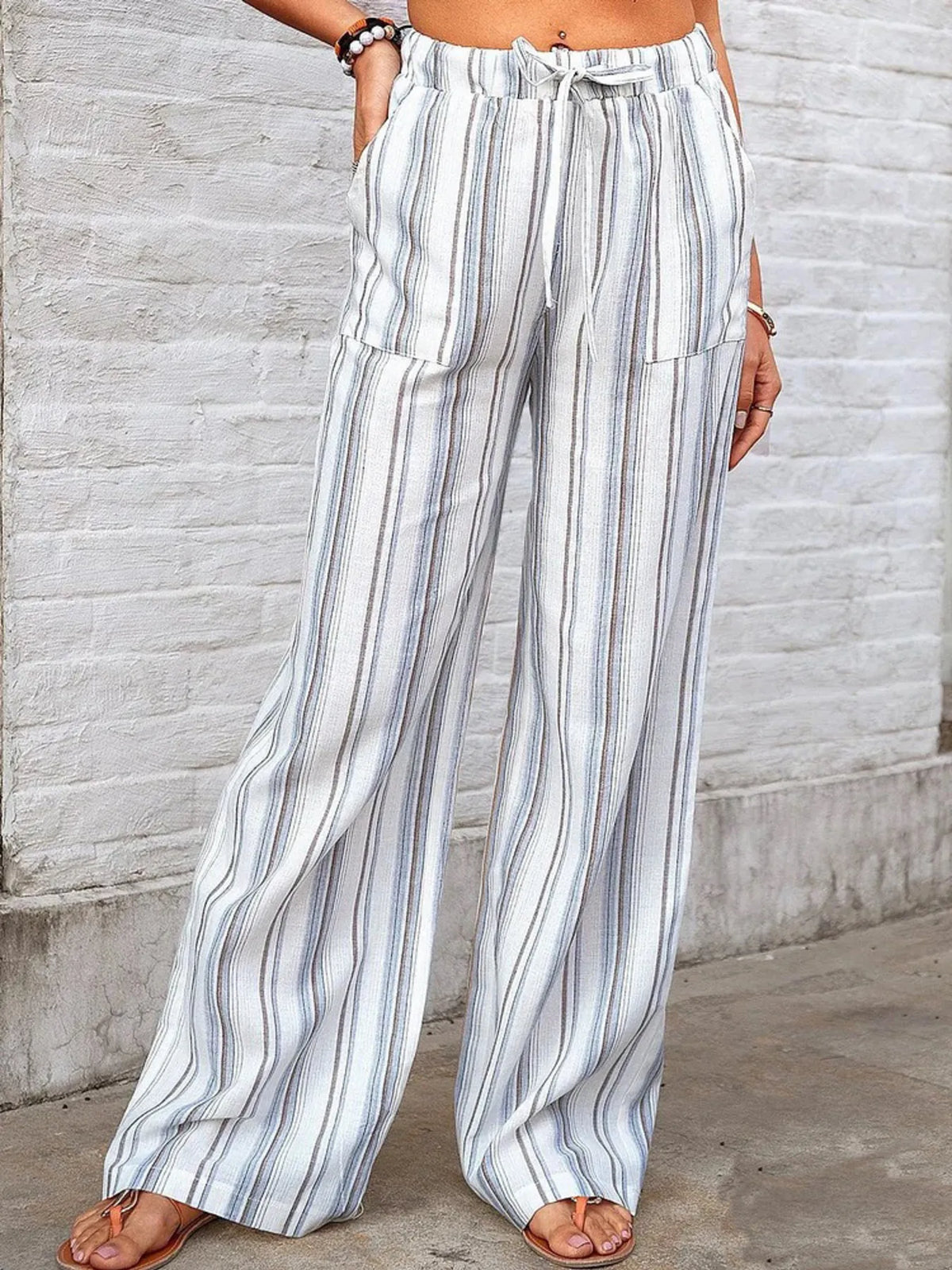 Striped Wide Leg Pants