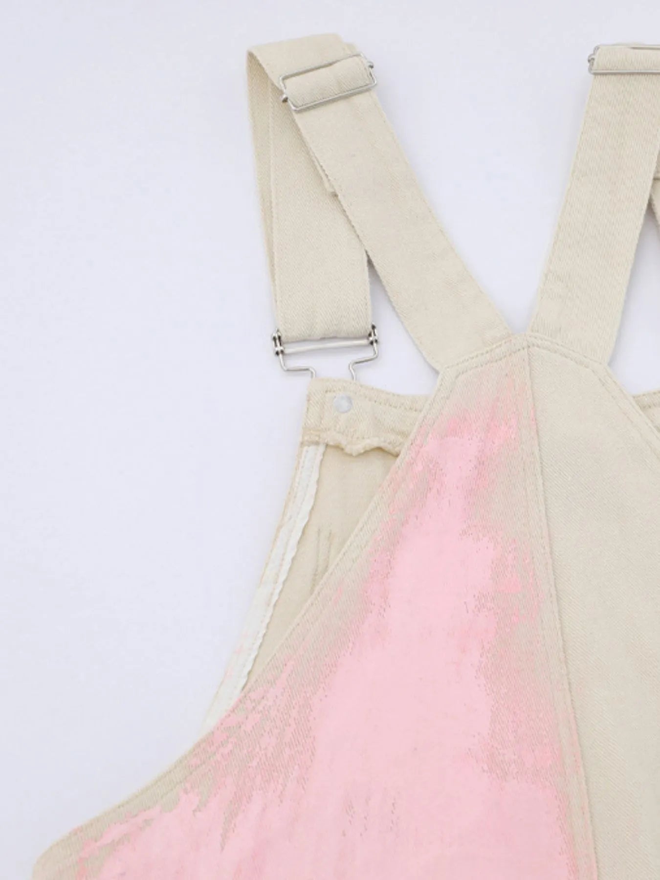 Wide Leg Overalls in Beige