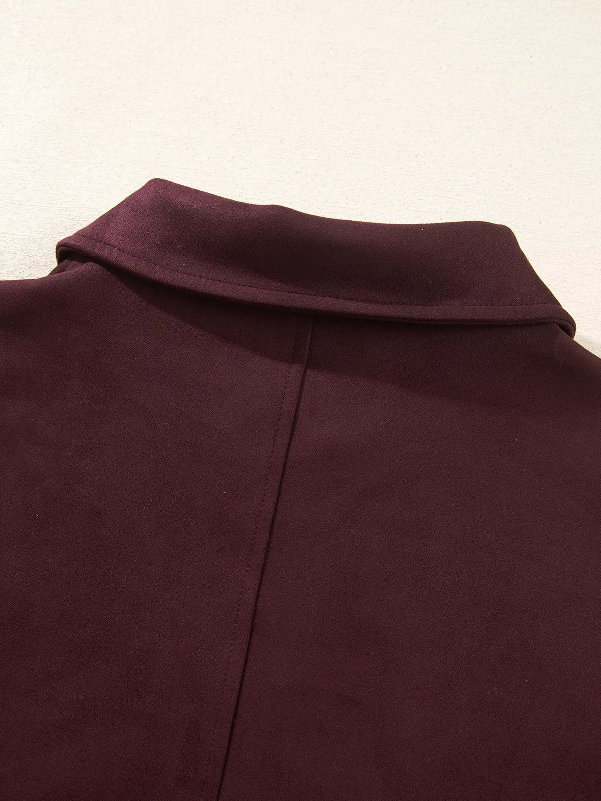 Zip-Up Jacket with Metal Placket Collar in Chocolate