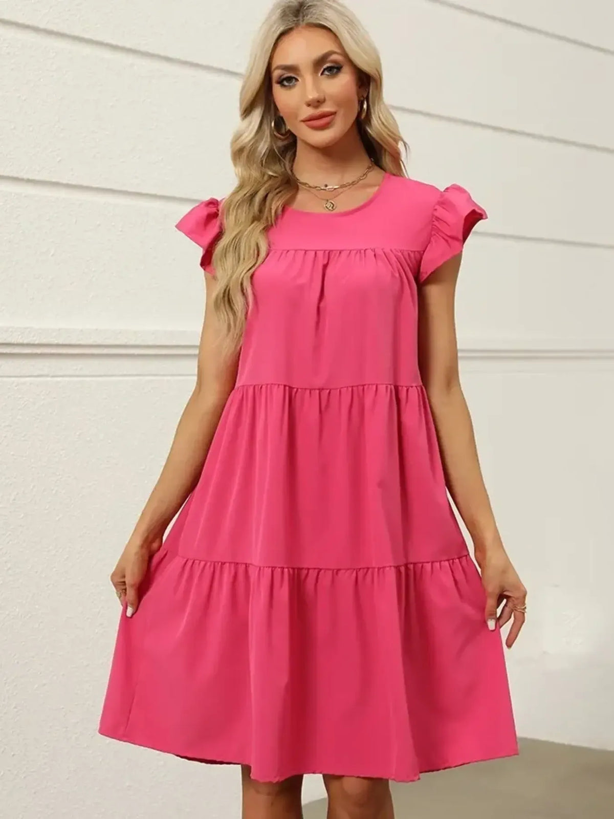 Tiered Ruffle Mini Dress by ArtisticExpression