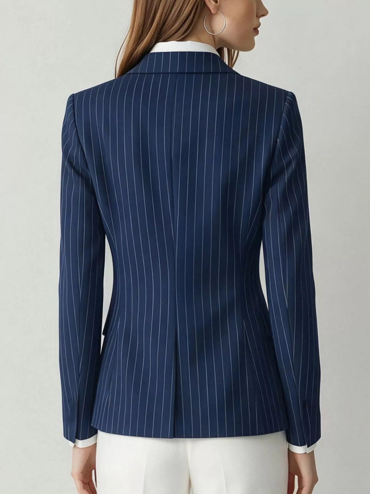 Lapel Collar One-Button Blazer