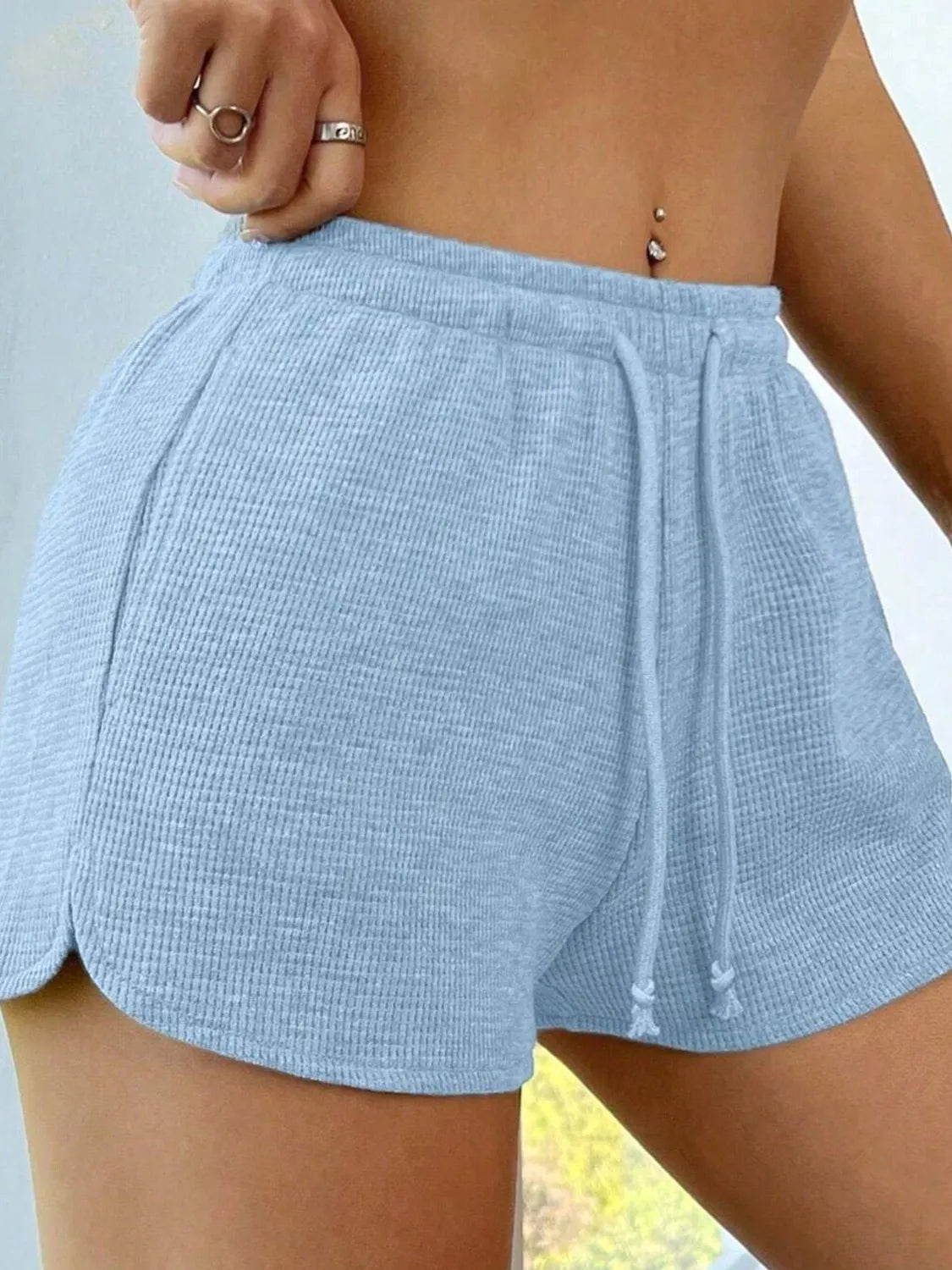 Polyester Drawstring Shorts with Pockets