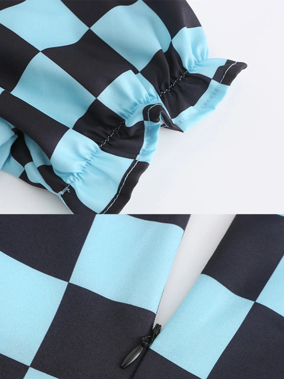 Checkered Tiered Mini Dress by ArtisticExpression