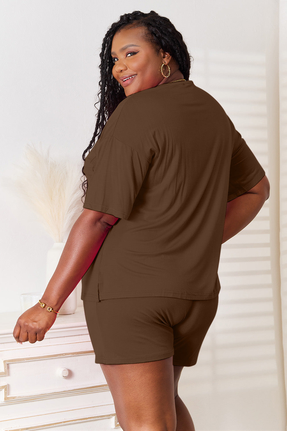 Basic Bae Half Sleeve Top and Shorts Set