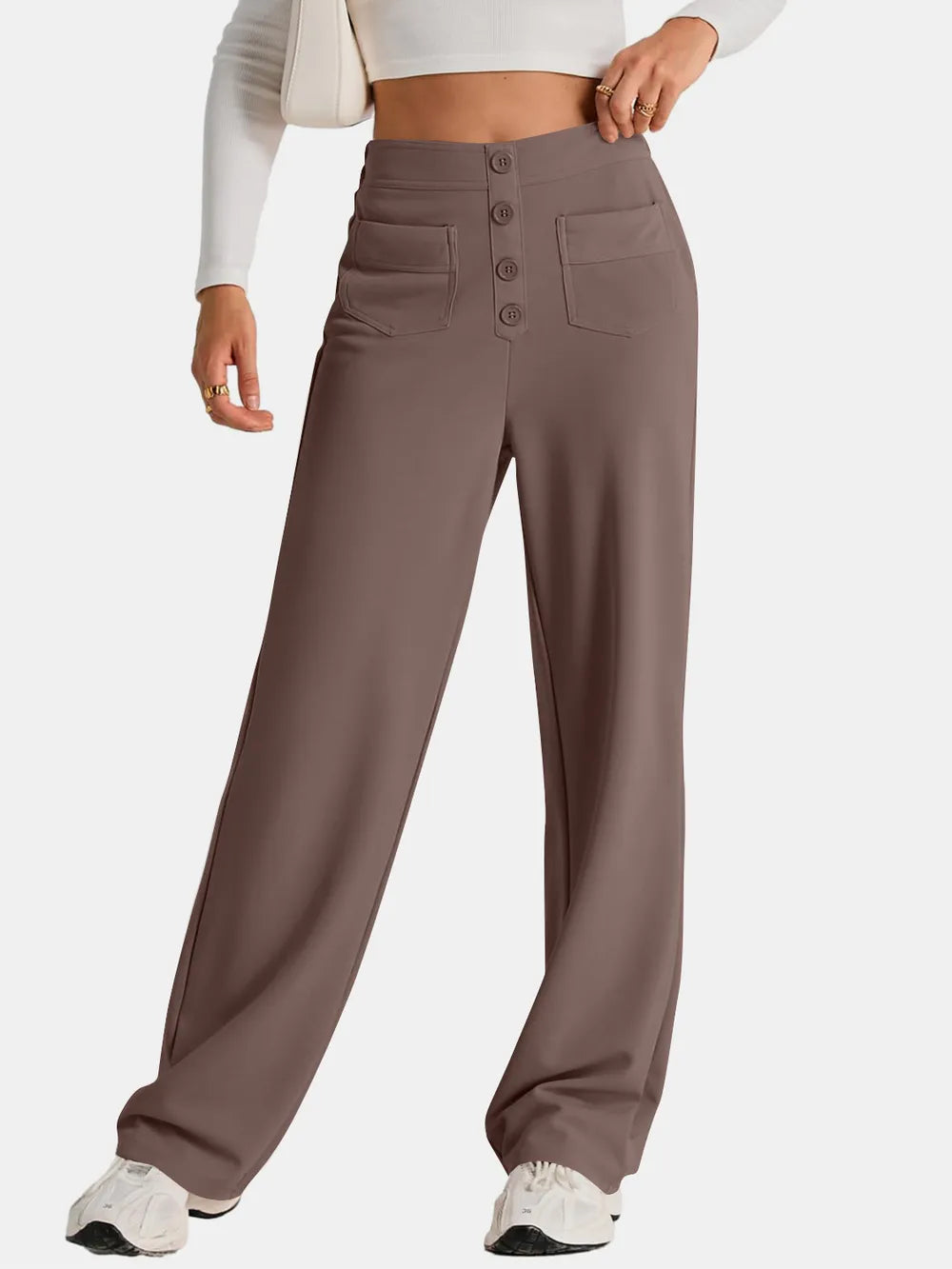 High-Rise Wide-Leg Pants by K&L