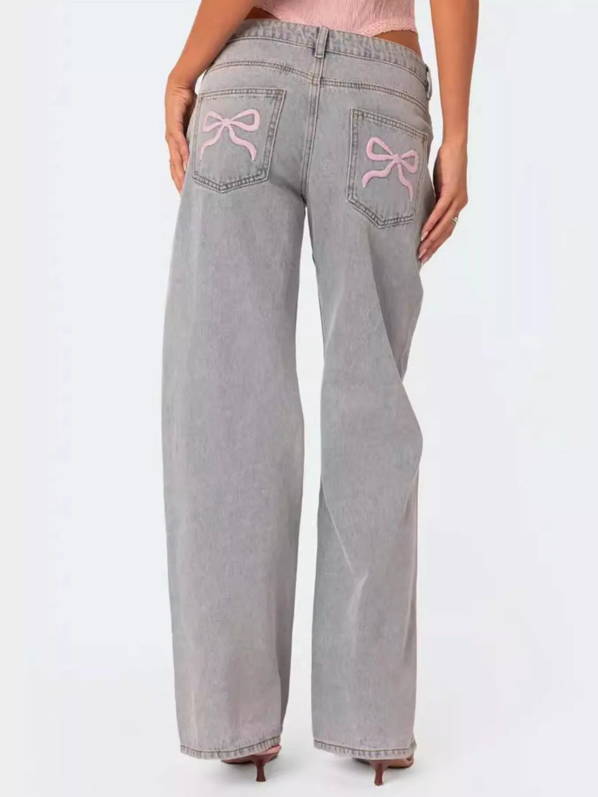 Washed Wide Leg Jeans in Light Wash