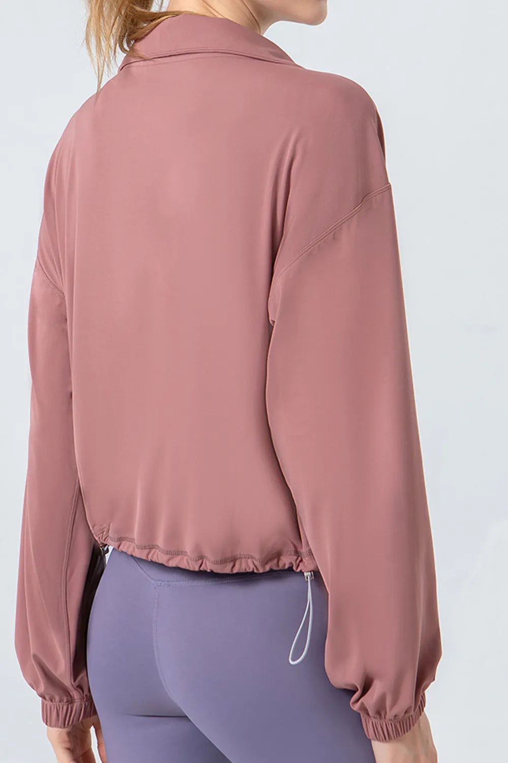 Drawstring Zip-Up Active Jacket