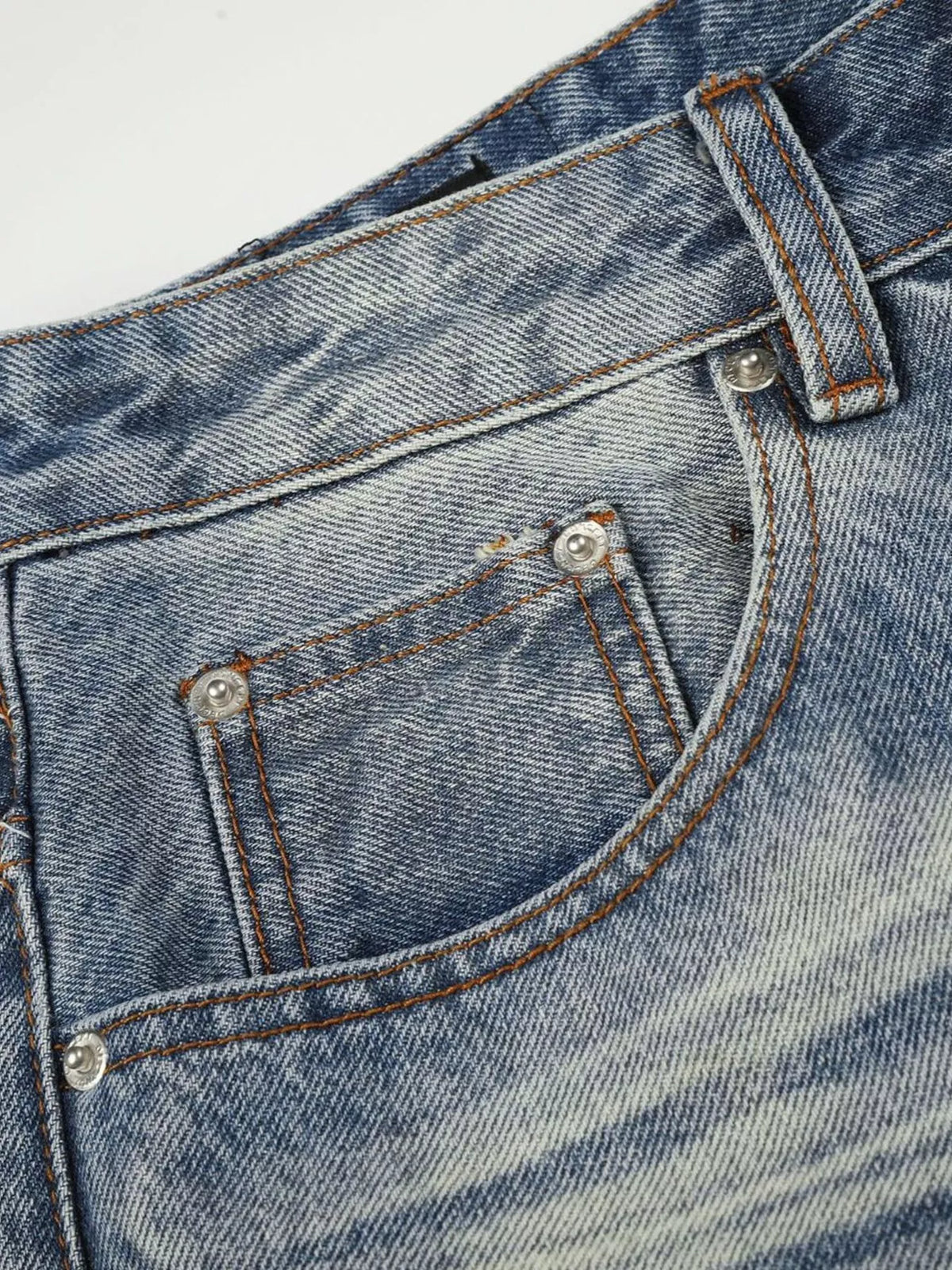Blue Vintage Wash Wide Leg Denim Capris by TrendMaster
