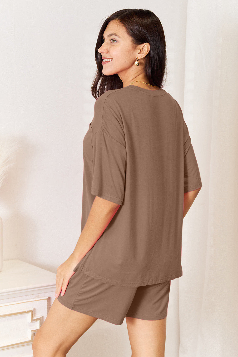 Basic Bae Half Sleeve Top and Shorts Set