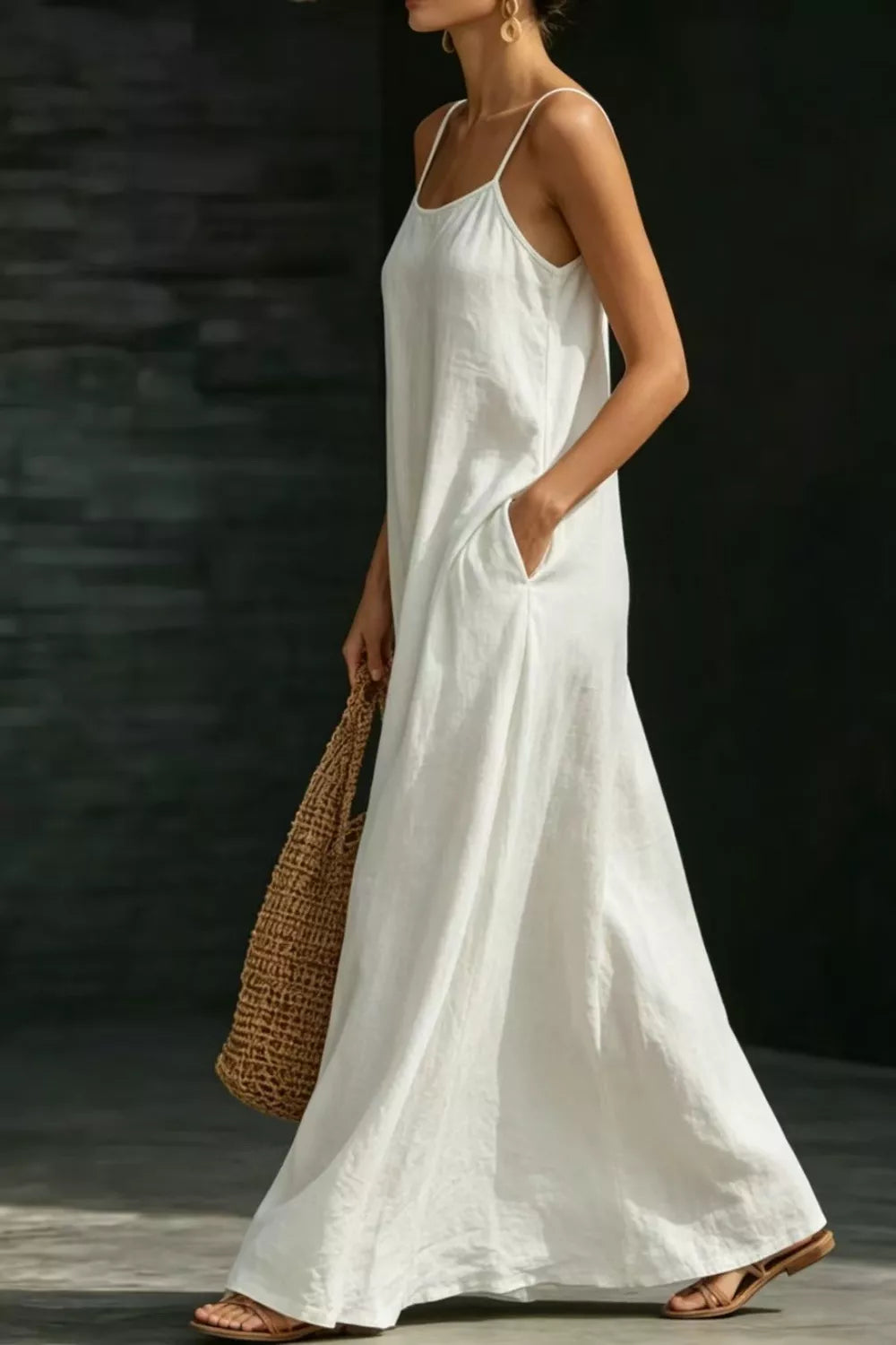 Sleeveless Pocketed Maxi Dress