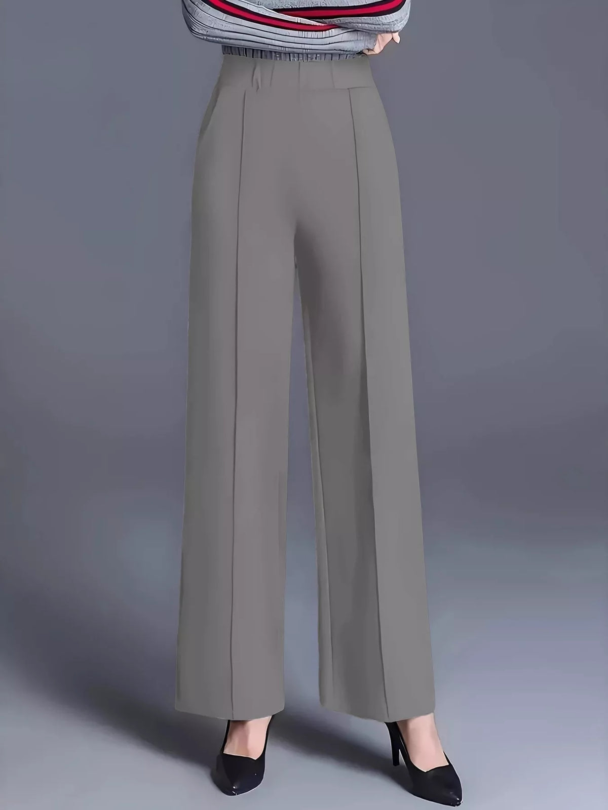 Classic High-Waisted Wide-Leg Pants