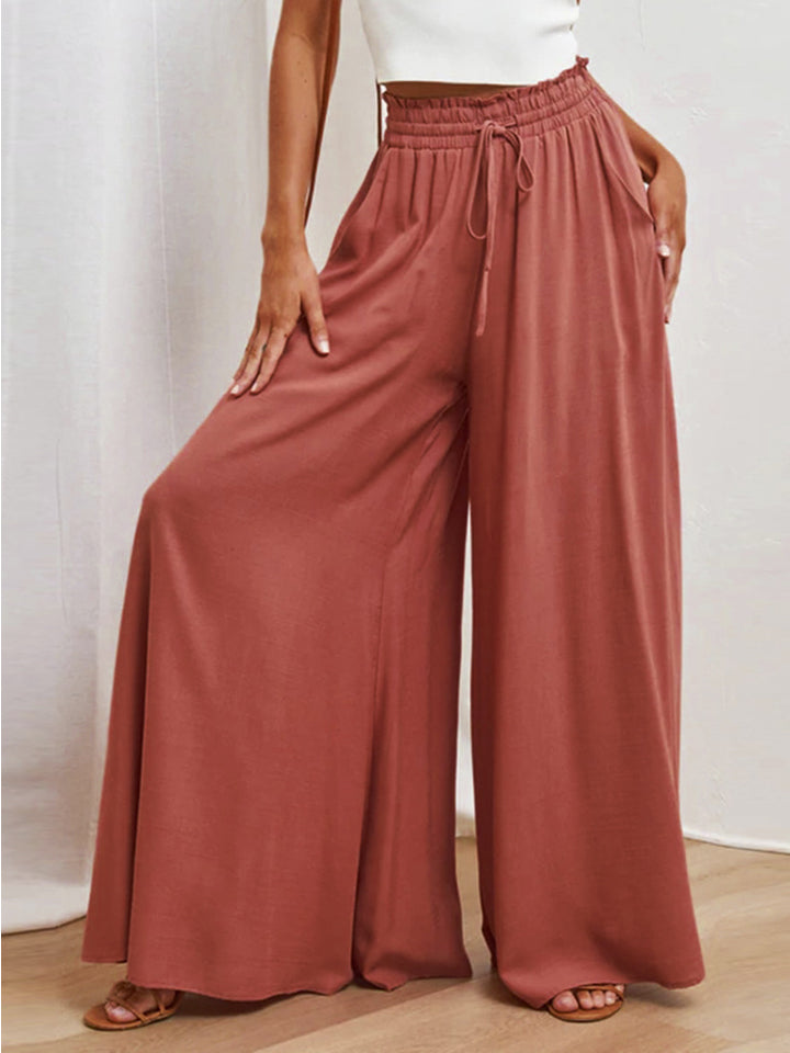 Wide Leg Drawstring Pants
