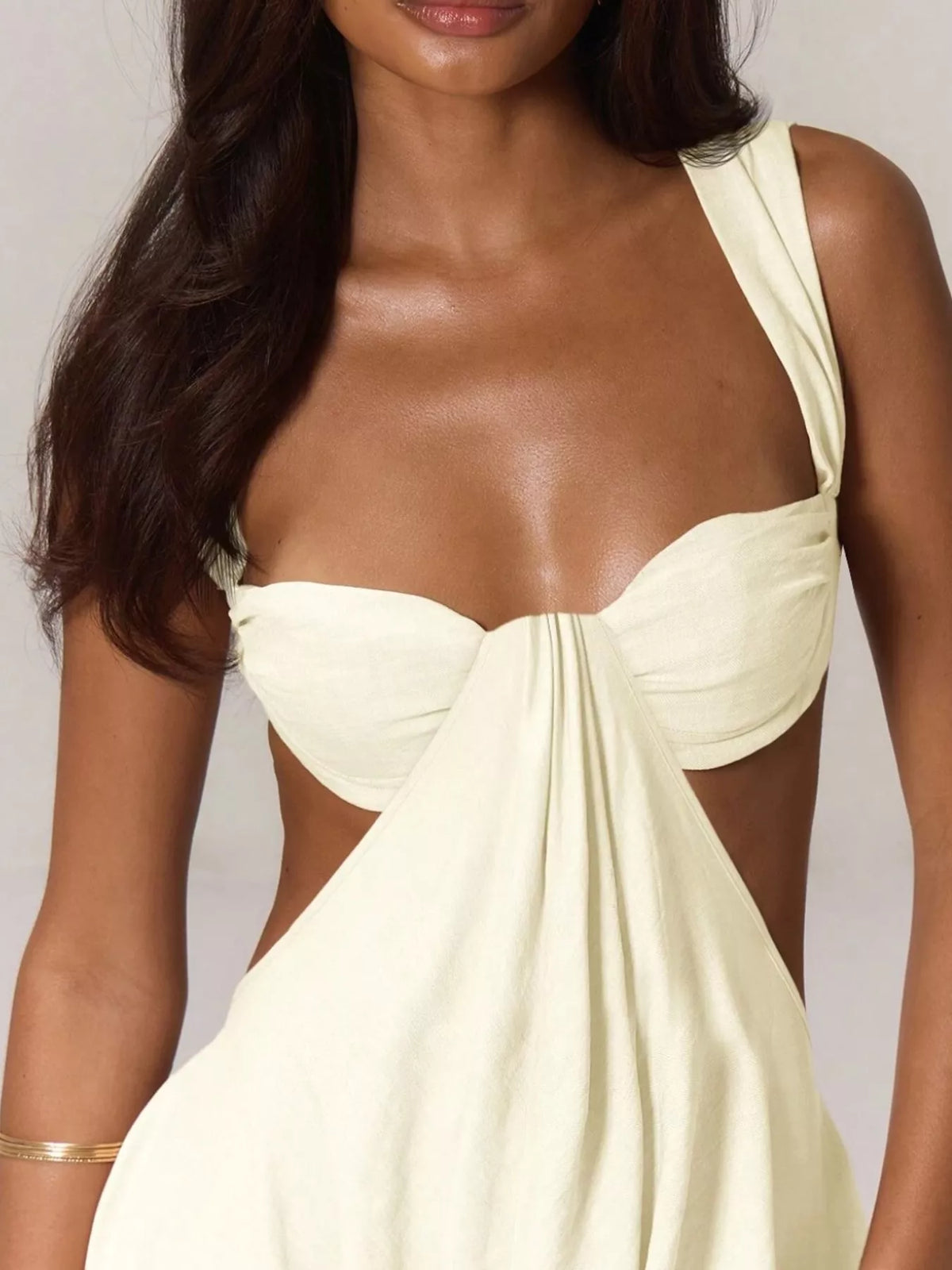Backless Wide-Leg Jumpsuit with Cutout Detail