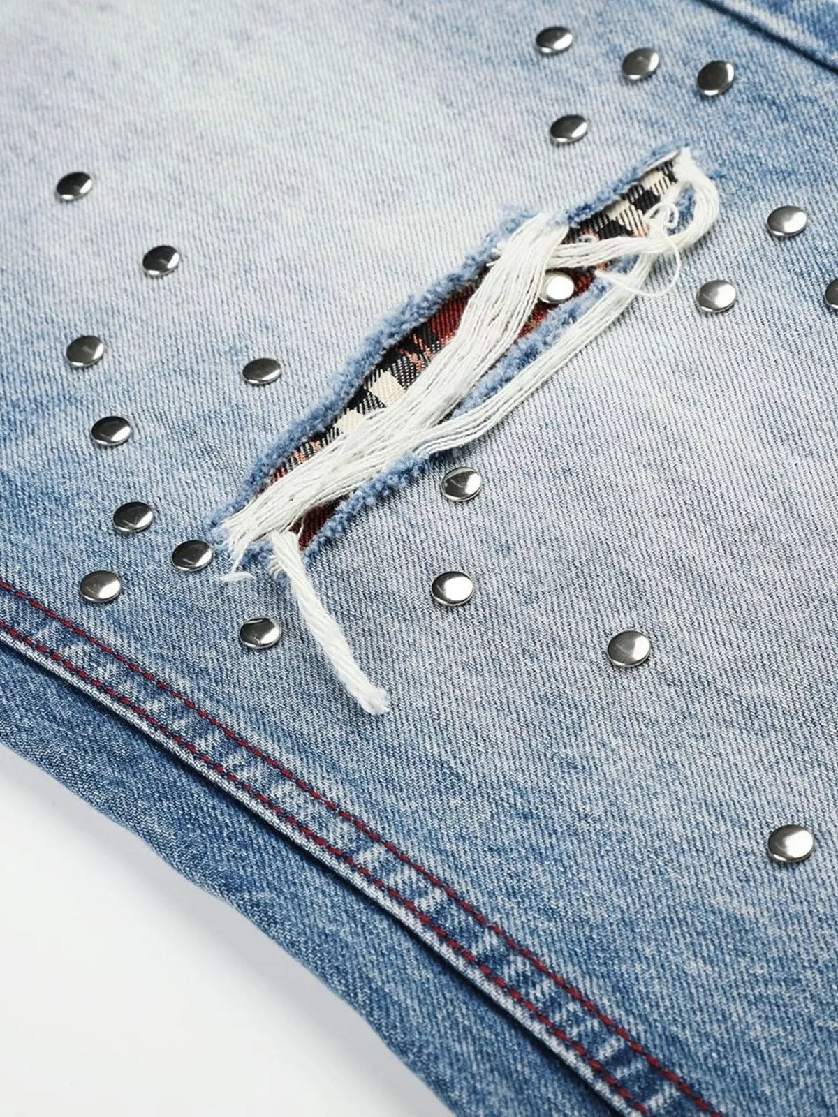 Distressed Wide-Leg Jeans in Blue by TrendMaster