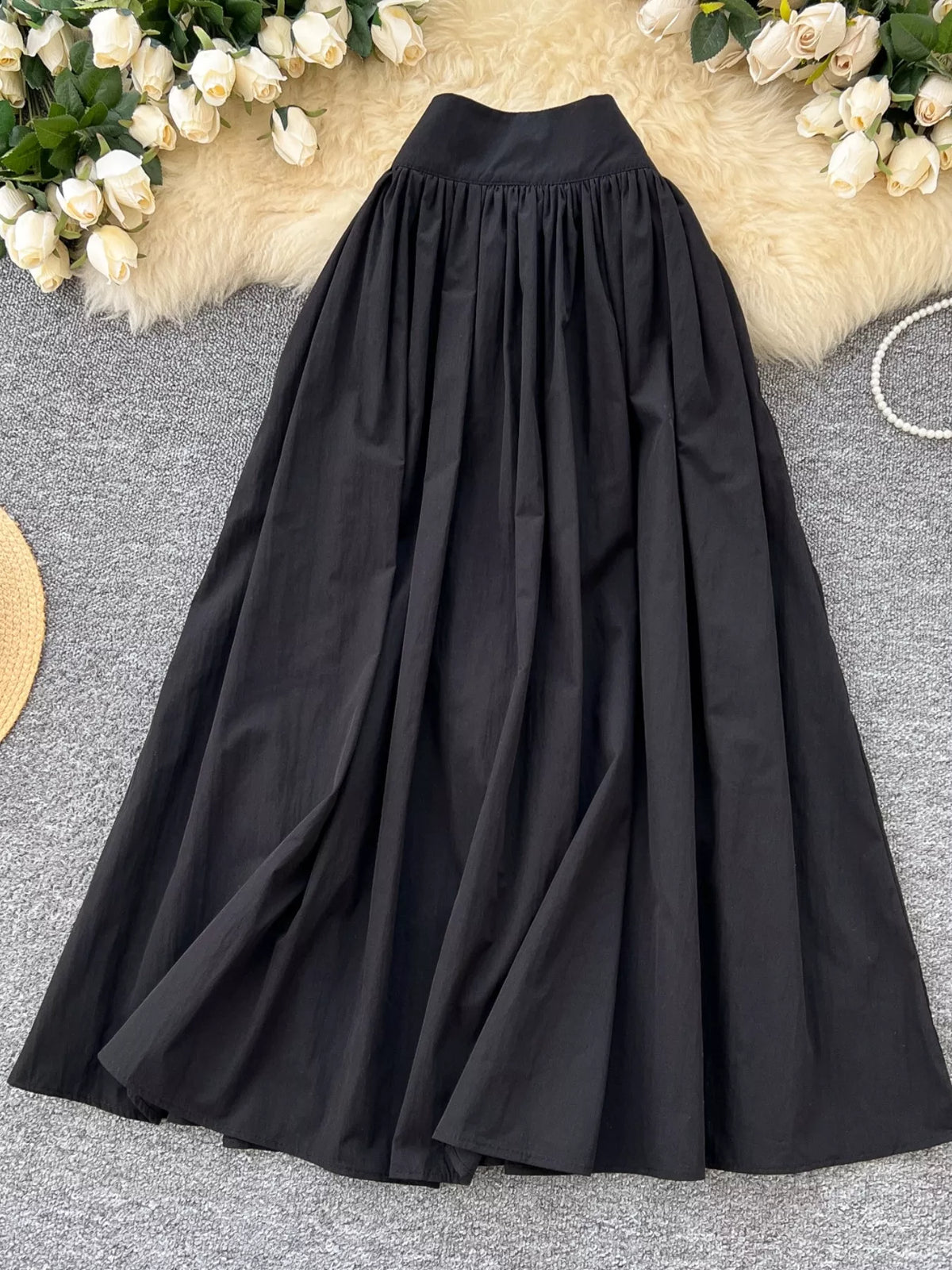 High-Waisted Skirt with Pockets