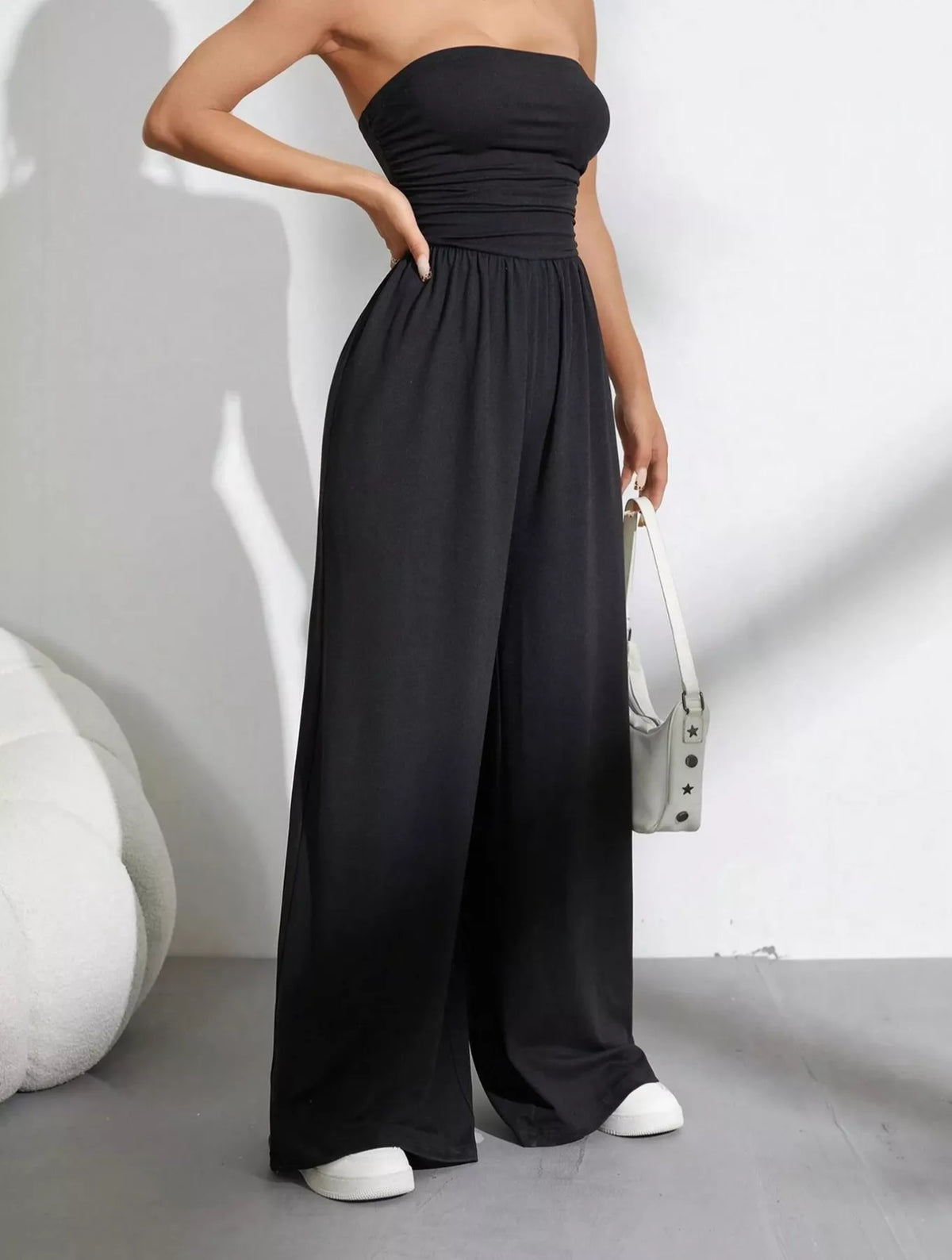 Tube Top Wide Leg Jumpsuit