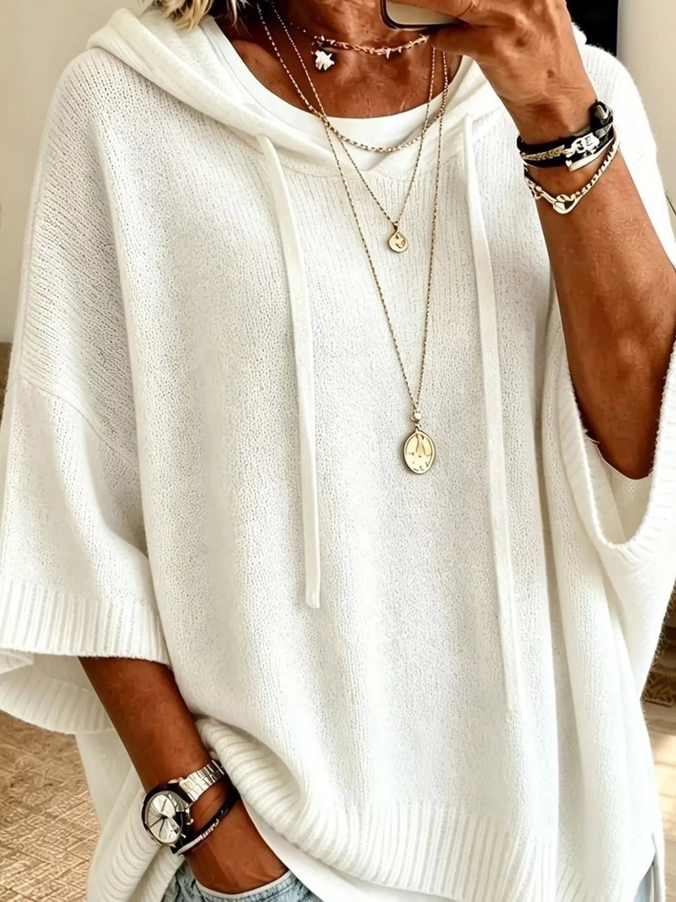 Drawstring Hooded Sweater