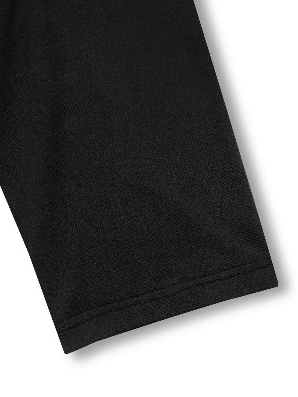 Ruffle Trim Round Neck Long Sleeve Dress in Black