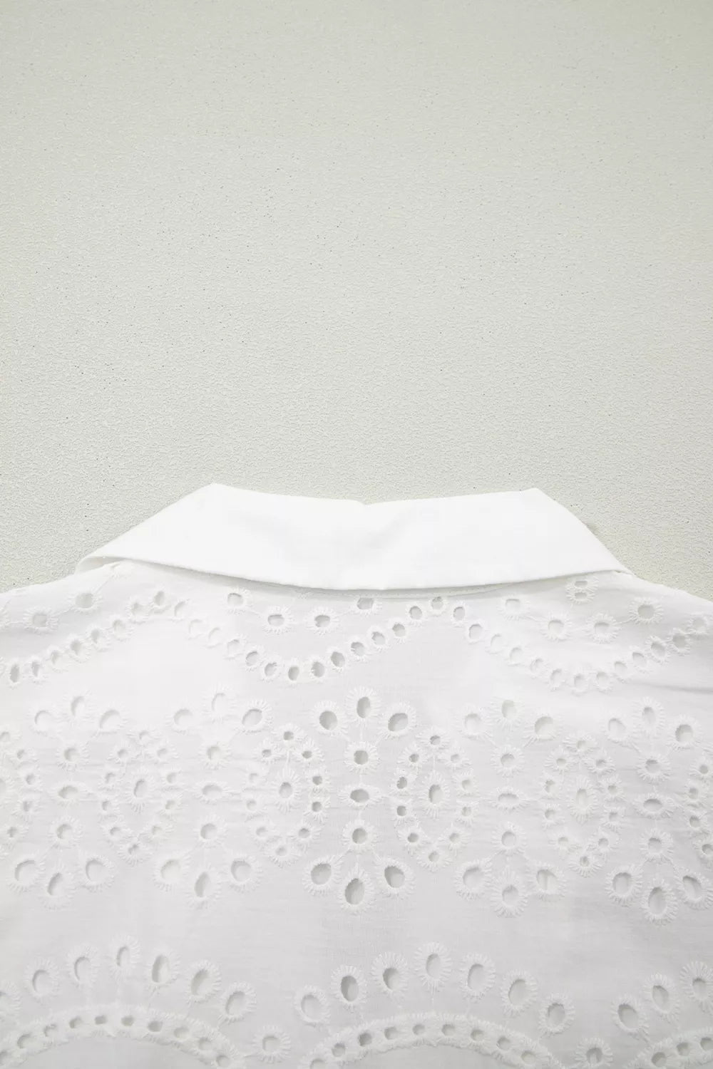 Eyelet Embroidered T-Shirt Mini Dress in White