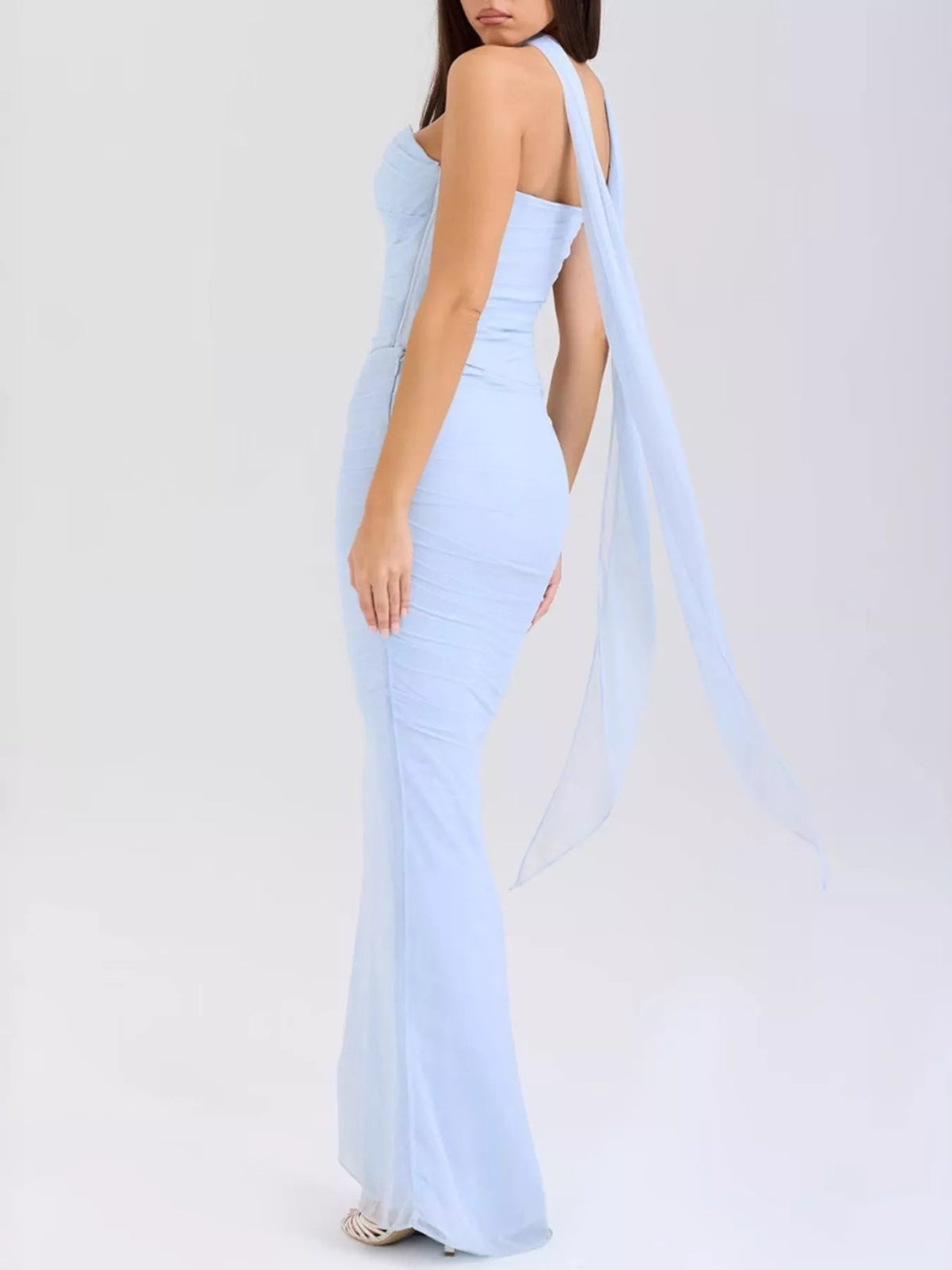 Ruched Tube Top and Maxi Skirt Set
