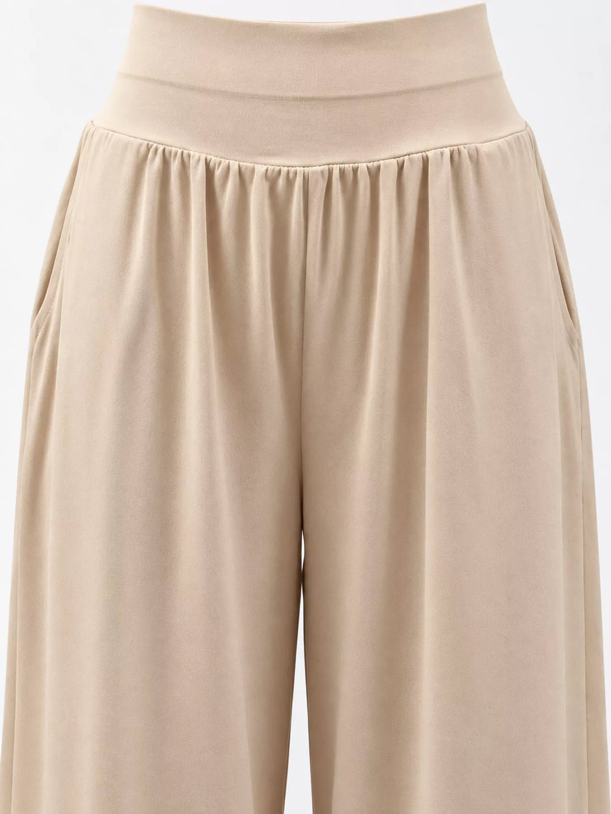 High-Rise Wide-Leg Pants with Pockets