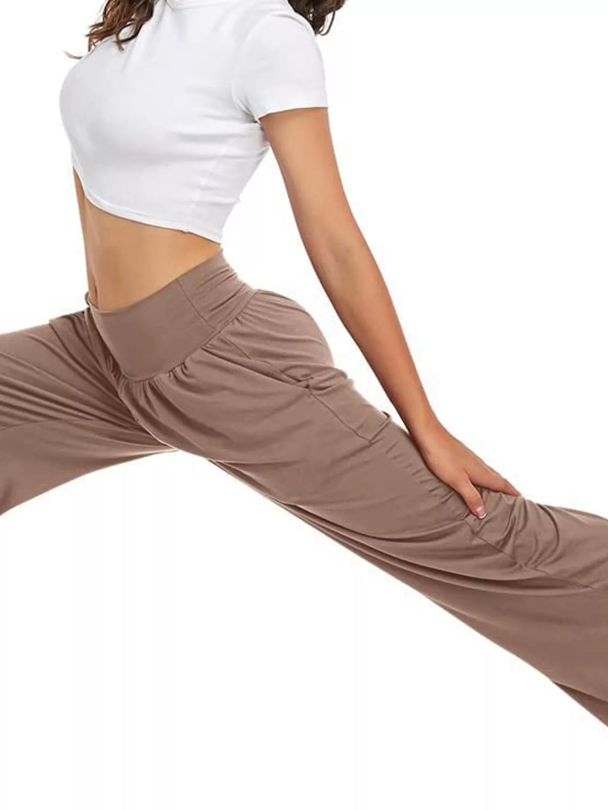 High-Rise Wide-Leg Pants with Pockets
