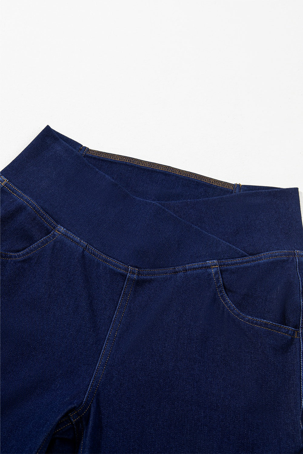 High-Waisted Flare Jeans in Dark Navy