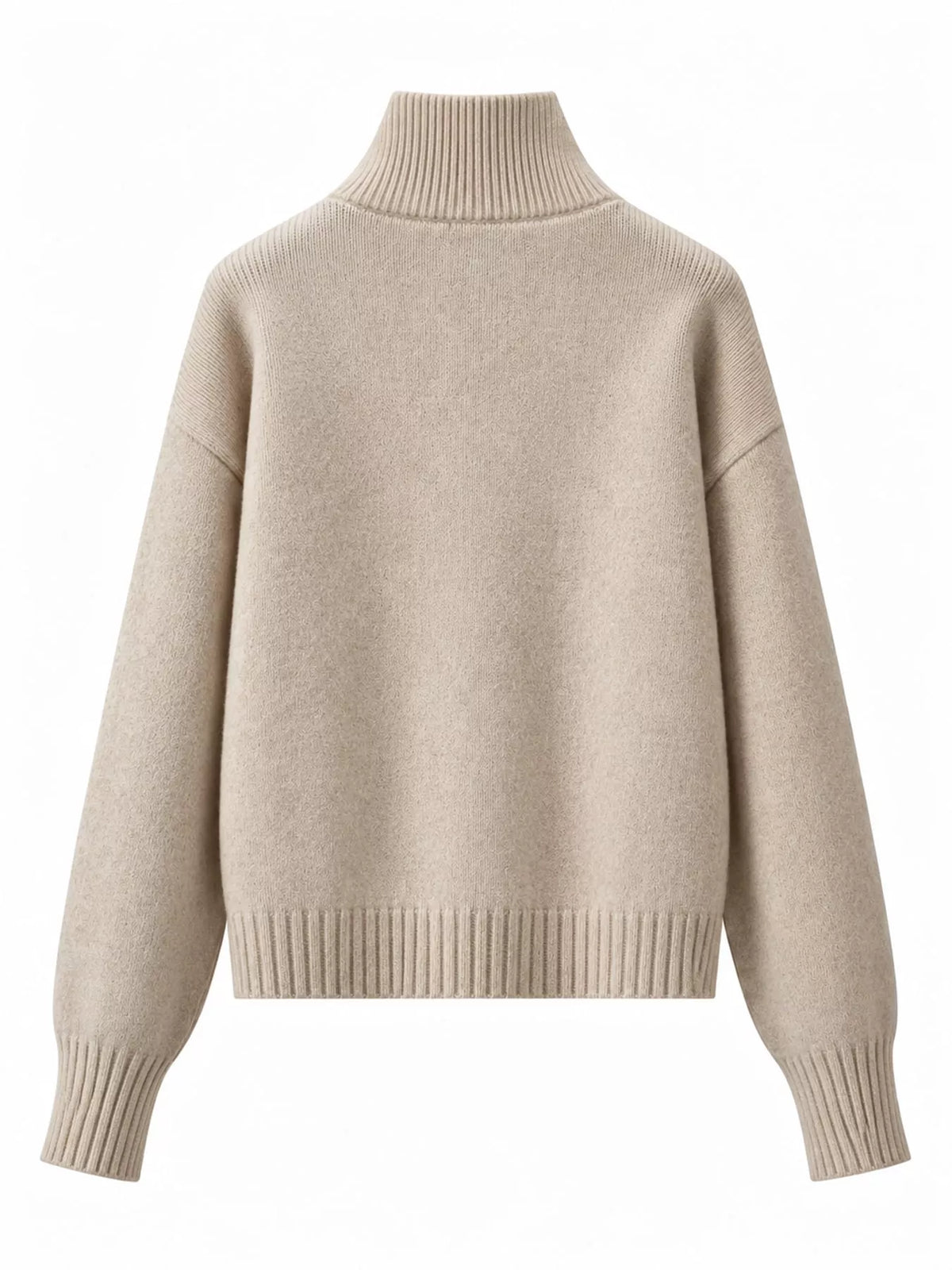 Turtleneck Zip-Up Cardigan