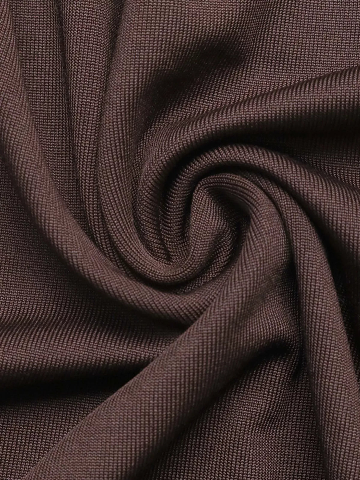 Ruched Square Neck Long Sleeve Maxi Dress in Coffee Brown