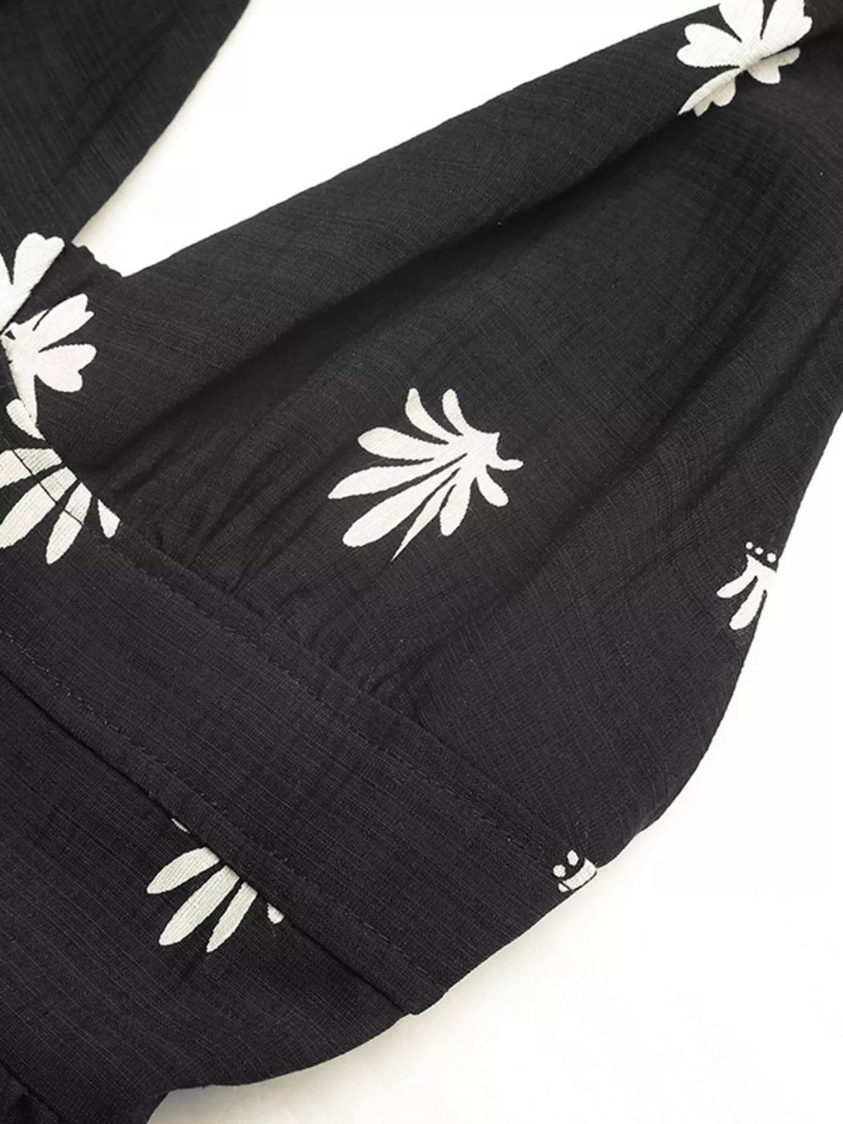 Printed Halter Neck Maxi Dress in Black