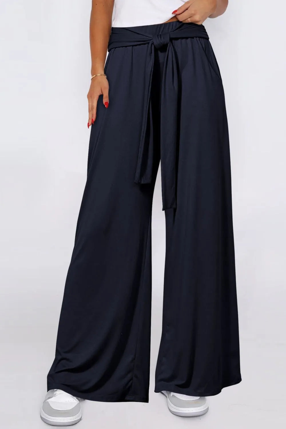 Tied Wide Leg Pants