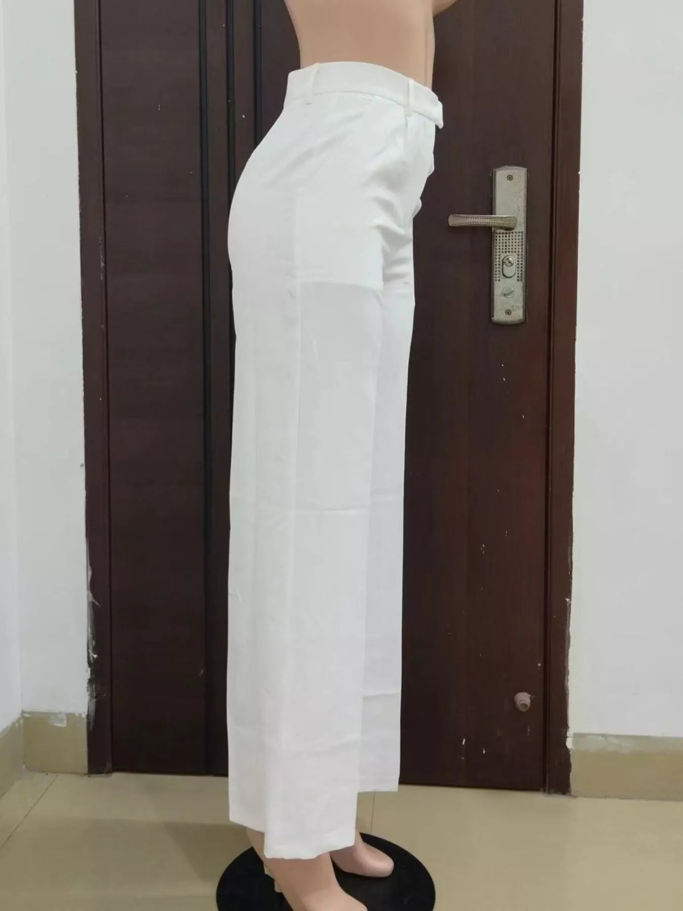 High-Waisted Wide-Leg Pocket Pants
