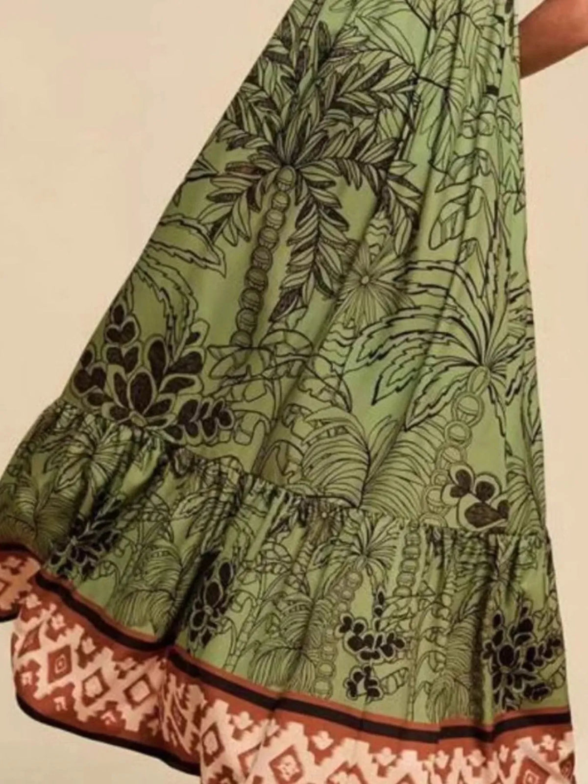 Tropical Print Maxi Cami Dress