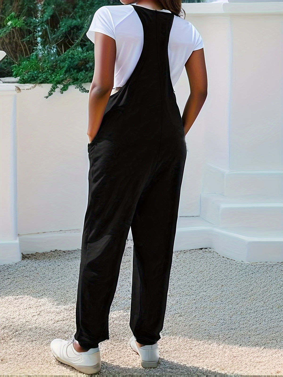 Casual Loose-Fit Spaghetti Strap Jumpsuit