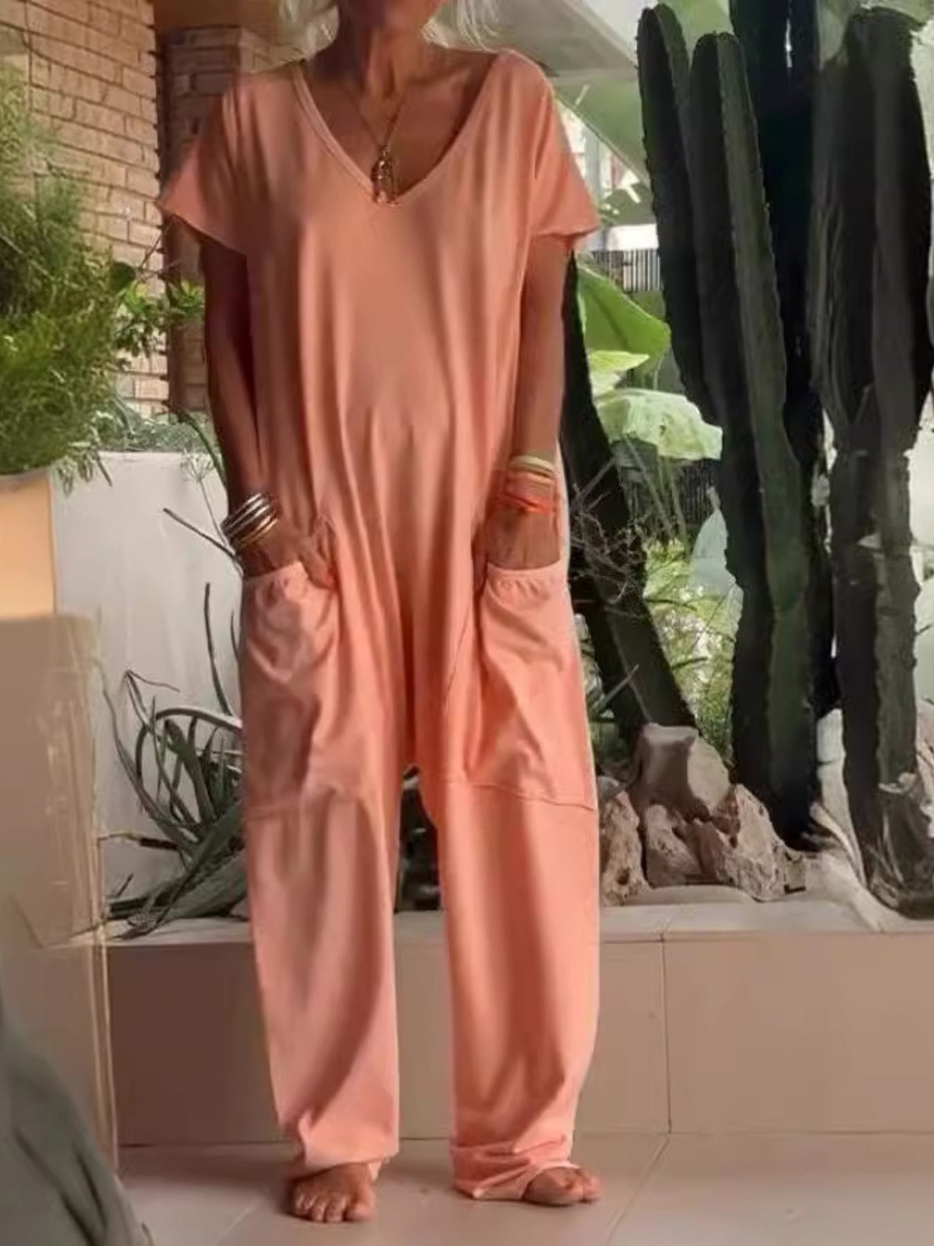 Loose Fit Wide Leg Jumpsuit