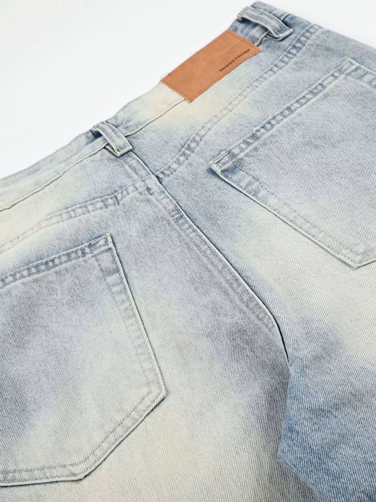 High-Waisted Button-Fly Wide-Leg Jeans in Blue by TrendMaster