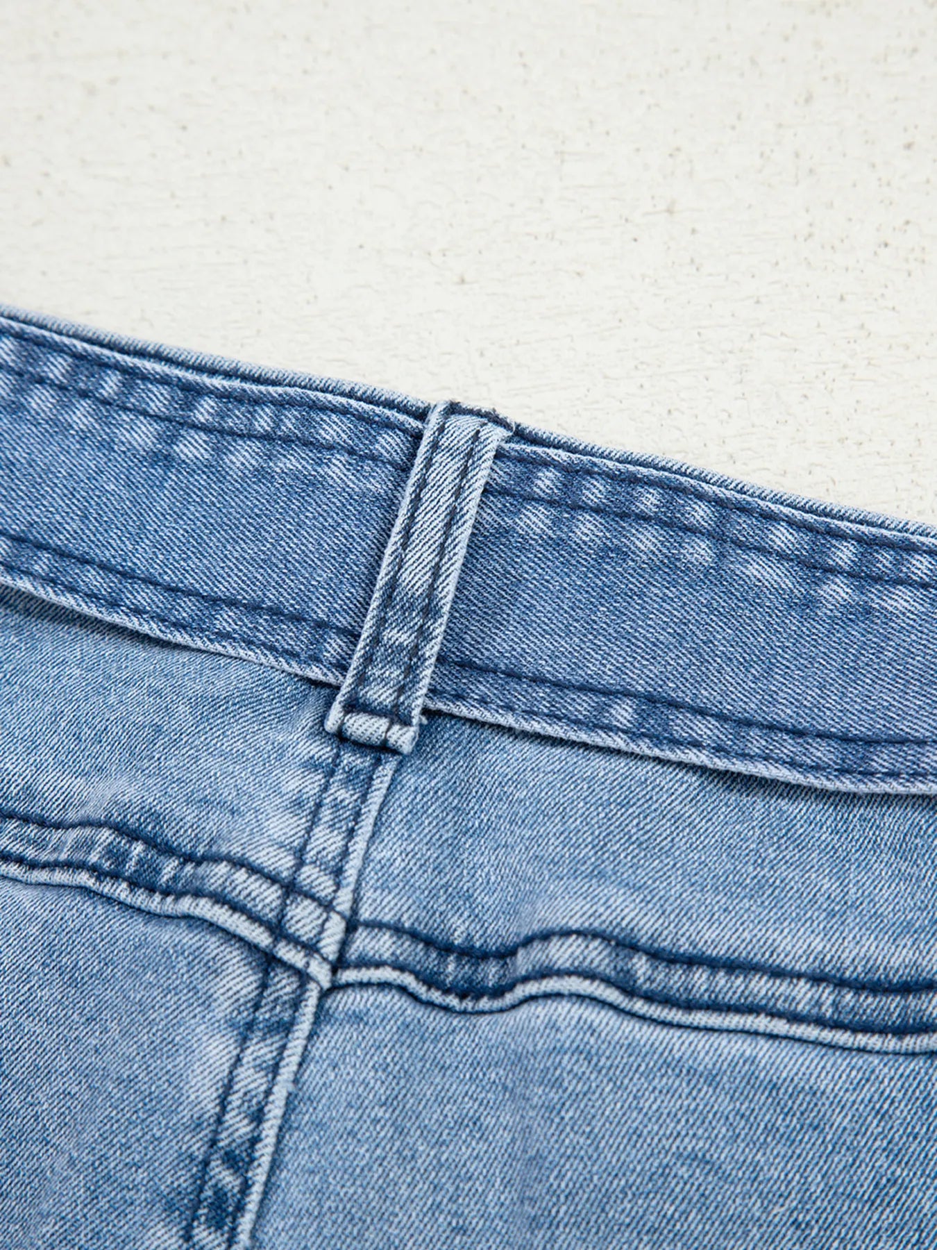 High Waisted Wide Leg Belted Jeans in Medium Wash